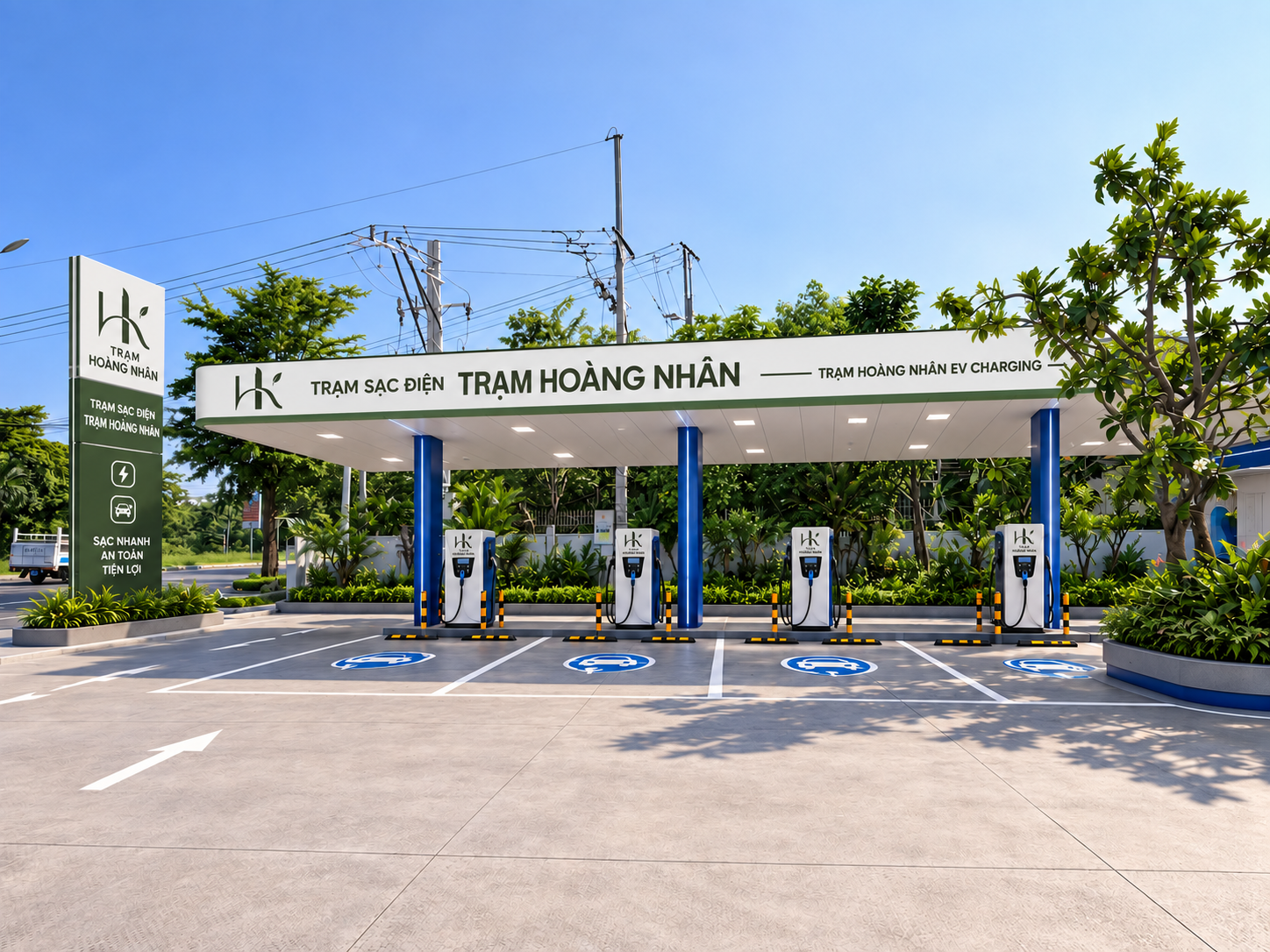 Trạm sạc Phan Rang cho xe điện: Dừng sạc thuận tiện tại Trạm Hoàng Nhân